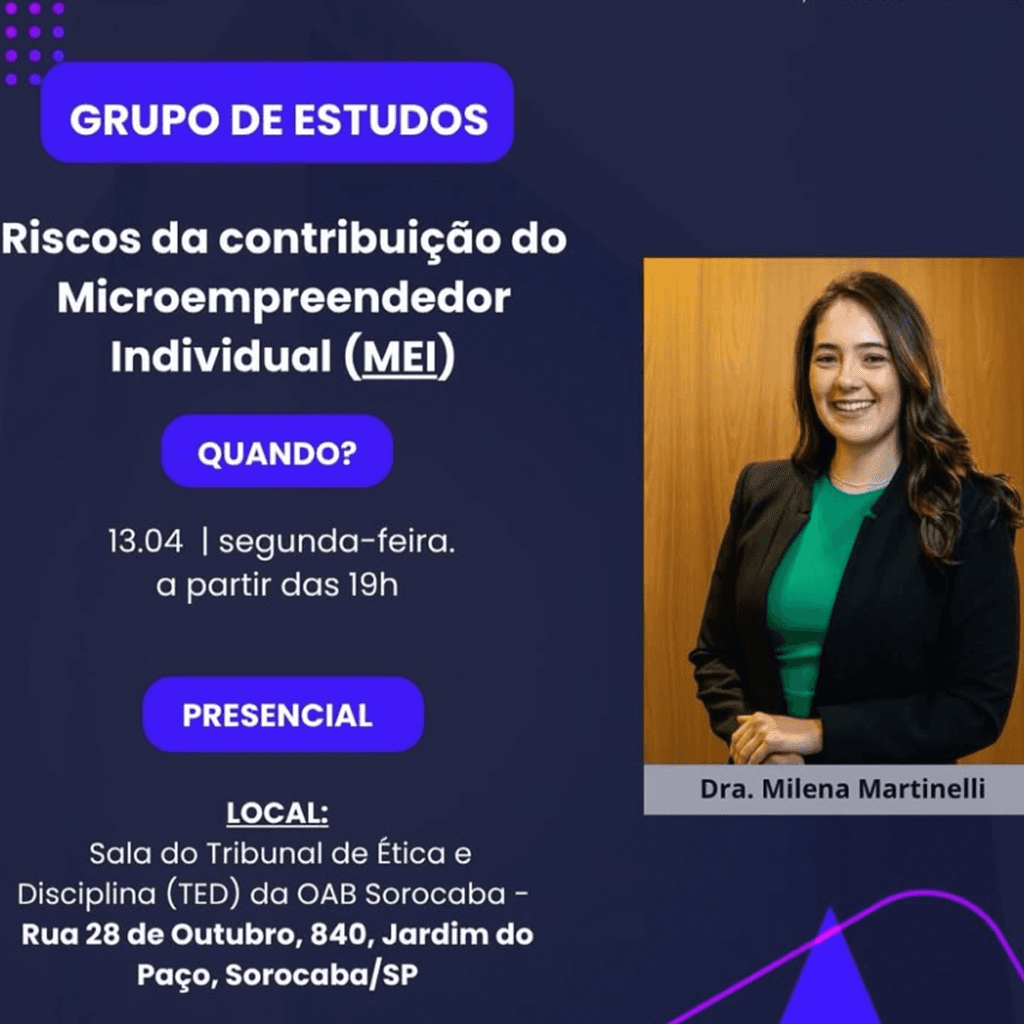 GRUPO DE ESTUDOS: Riscos da contribuição do Microempreendedor Individual (MEI)