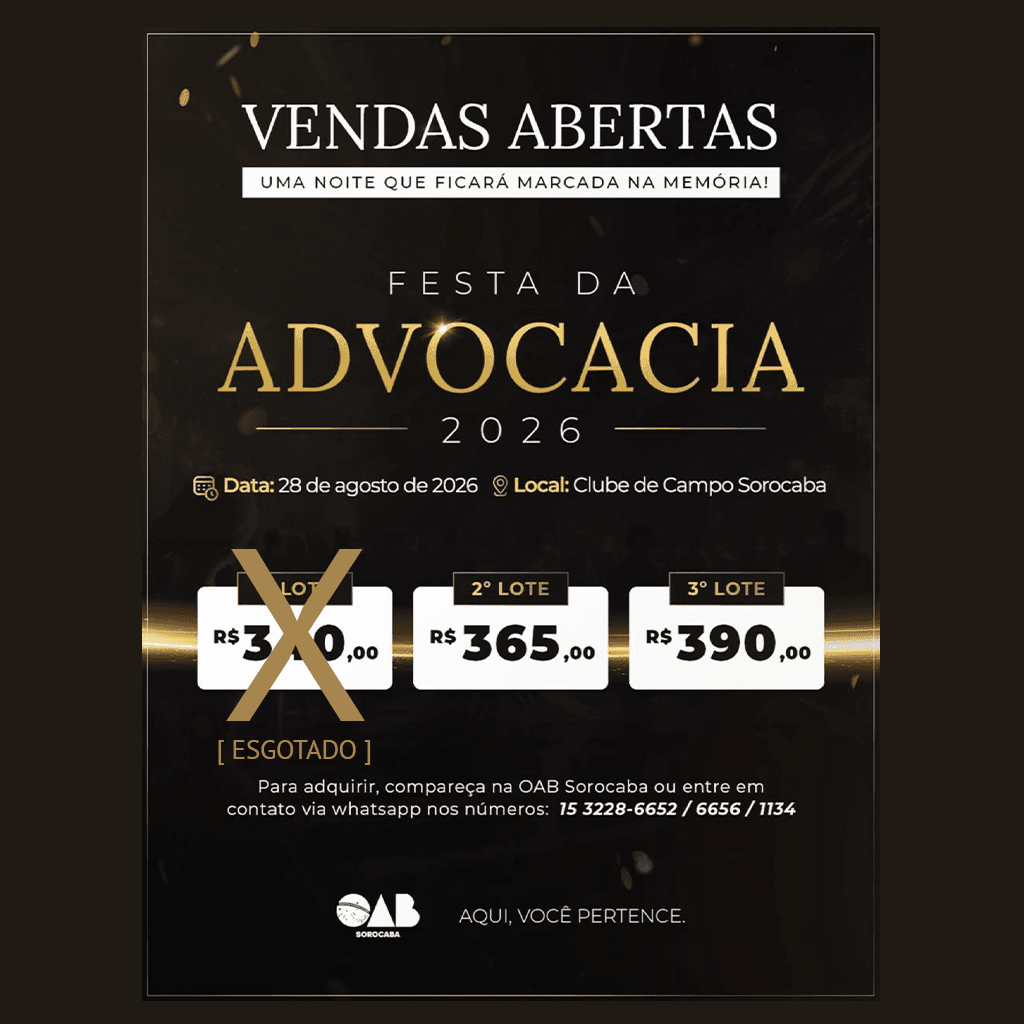 Festa da Advocacia 2026 - 1º LOTE [ ESGOTADO ]