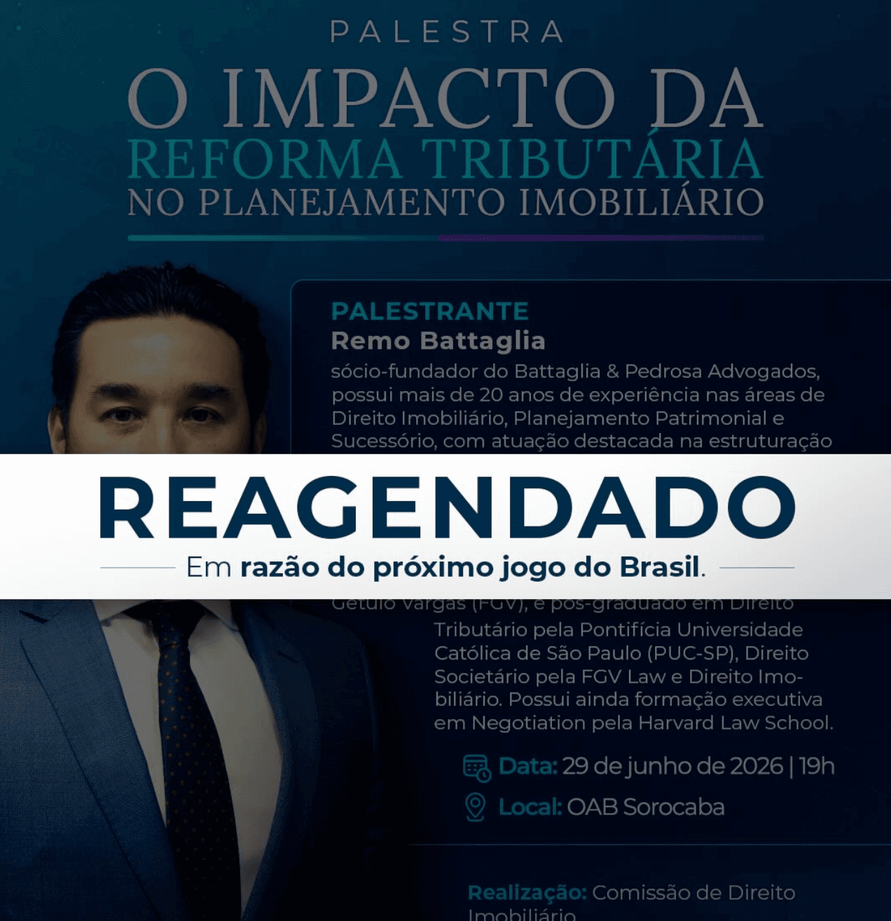 EVENTO REAGENDADO