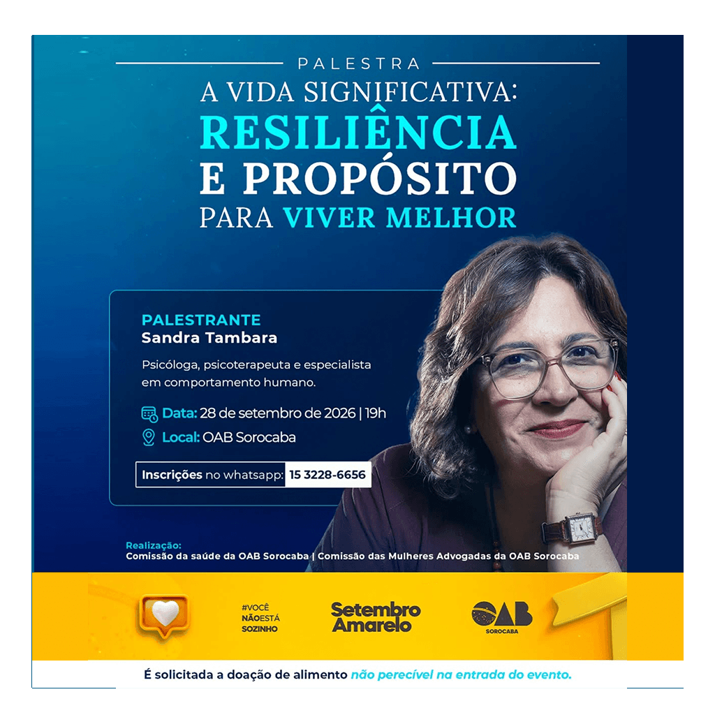 💛  Setembro Amarelo | A vida significativa: resiliência e propósito para viver melhor